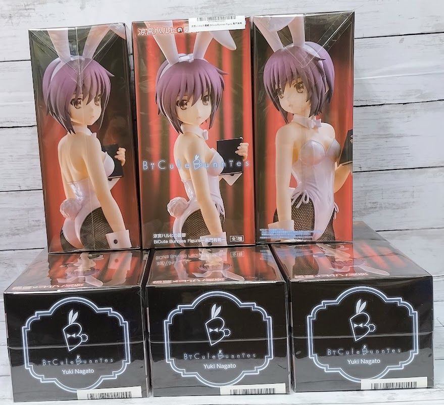 涼宮ハルヒの憂鬱 BiCute Bunnies フィギュア 長門有希 バニー 6個