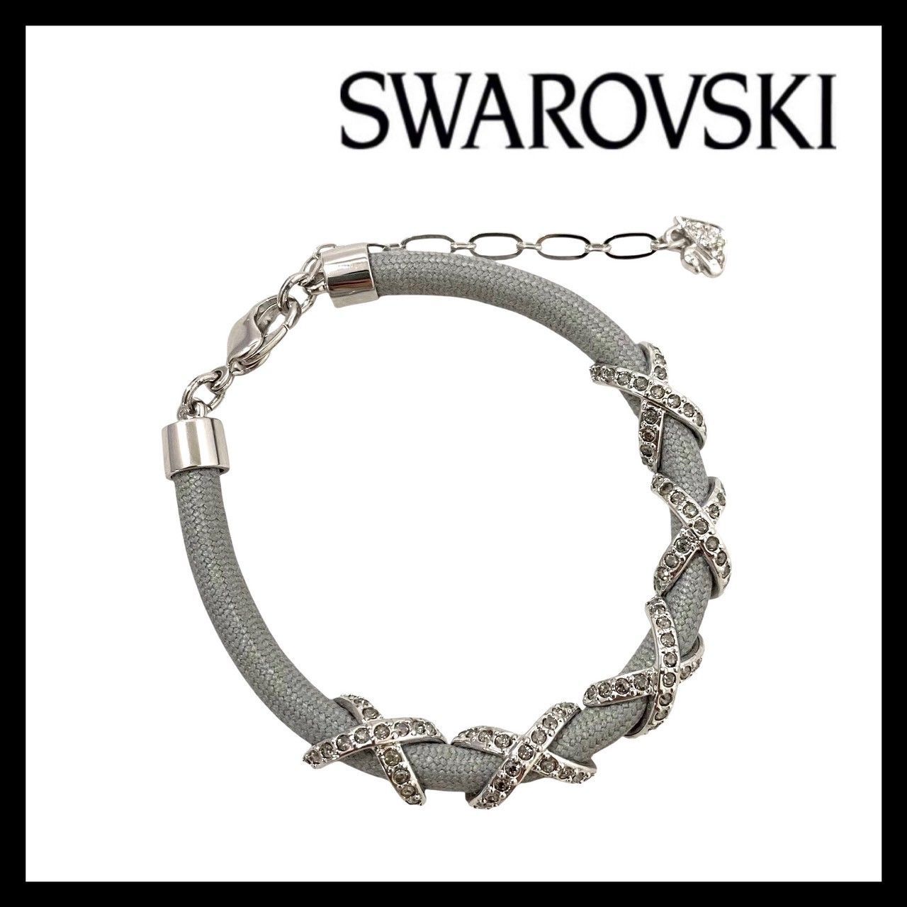 SWAROVSKI】Hyphen Grey ブレスレット クリスタル パヴェ ライン 
