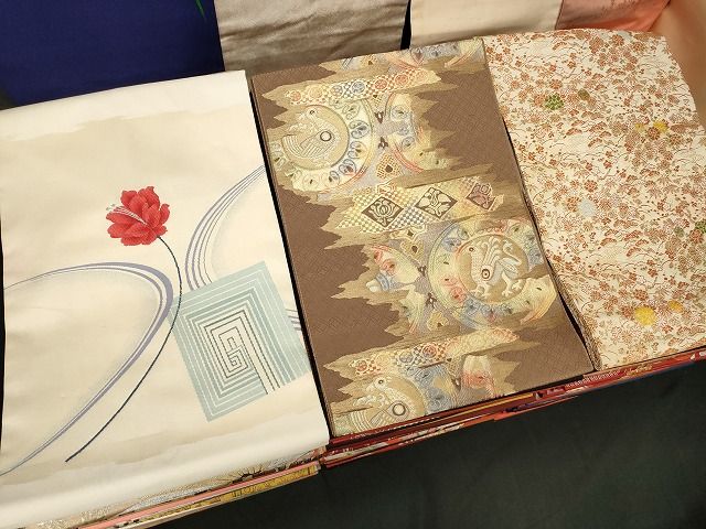 平和屋本店□名古屋帯 まとめて100点 鳥獣 人物 松竹梅 更紗 薔薇 花柄