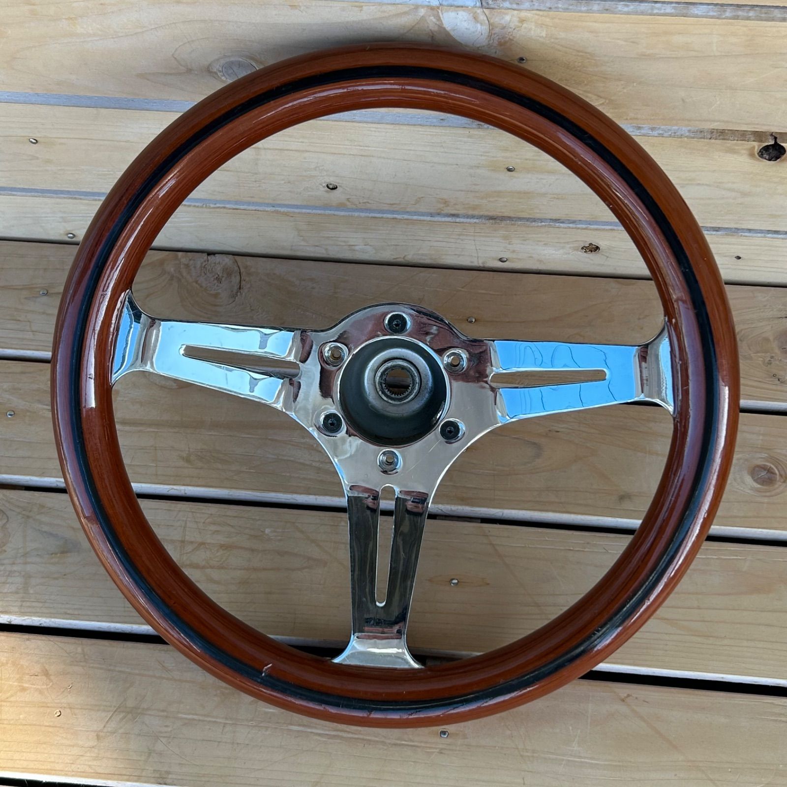 B/ナルディ クラシック ウッド ステアリング 325㎜ 当時物 NARDI