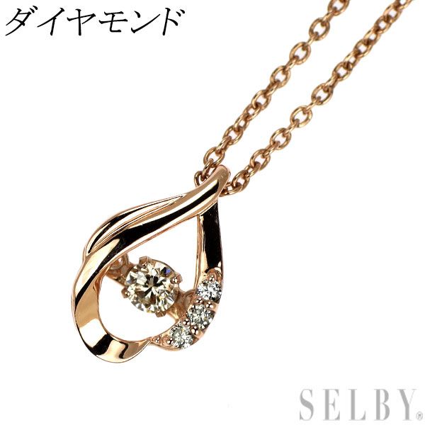 K10PG ダイヤモンドネックレス K10PG ダイヤモンド ネックレス 0.01CT 