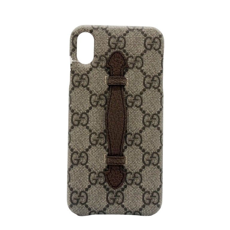 GUCCI グッチ スマートフォンケース GGスプリーム 592911 ベージュ×ブラウン PVC ユニセックス IPhoneXS/MAX用 超美品