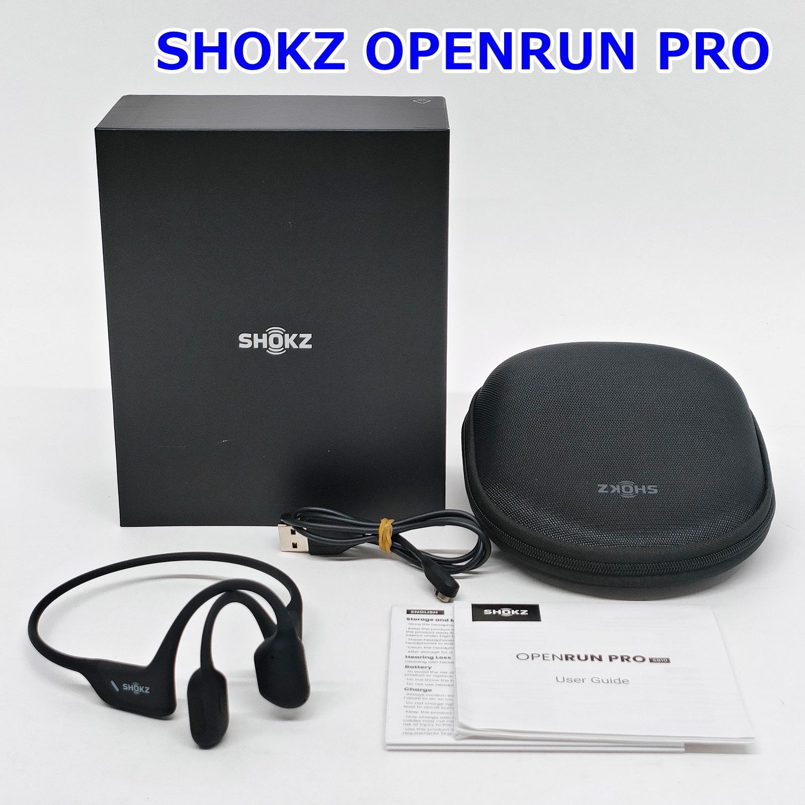 オーディオ機器 SHOKZ OPEN RUN 骨伝導ヘッドフォン ブラック