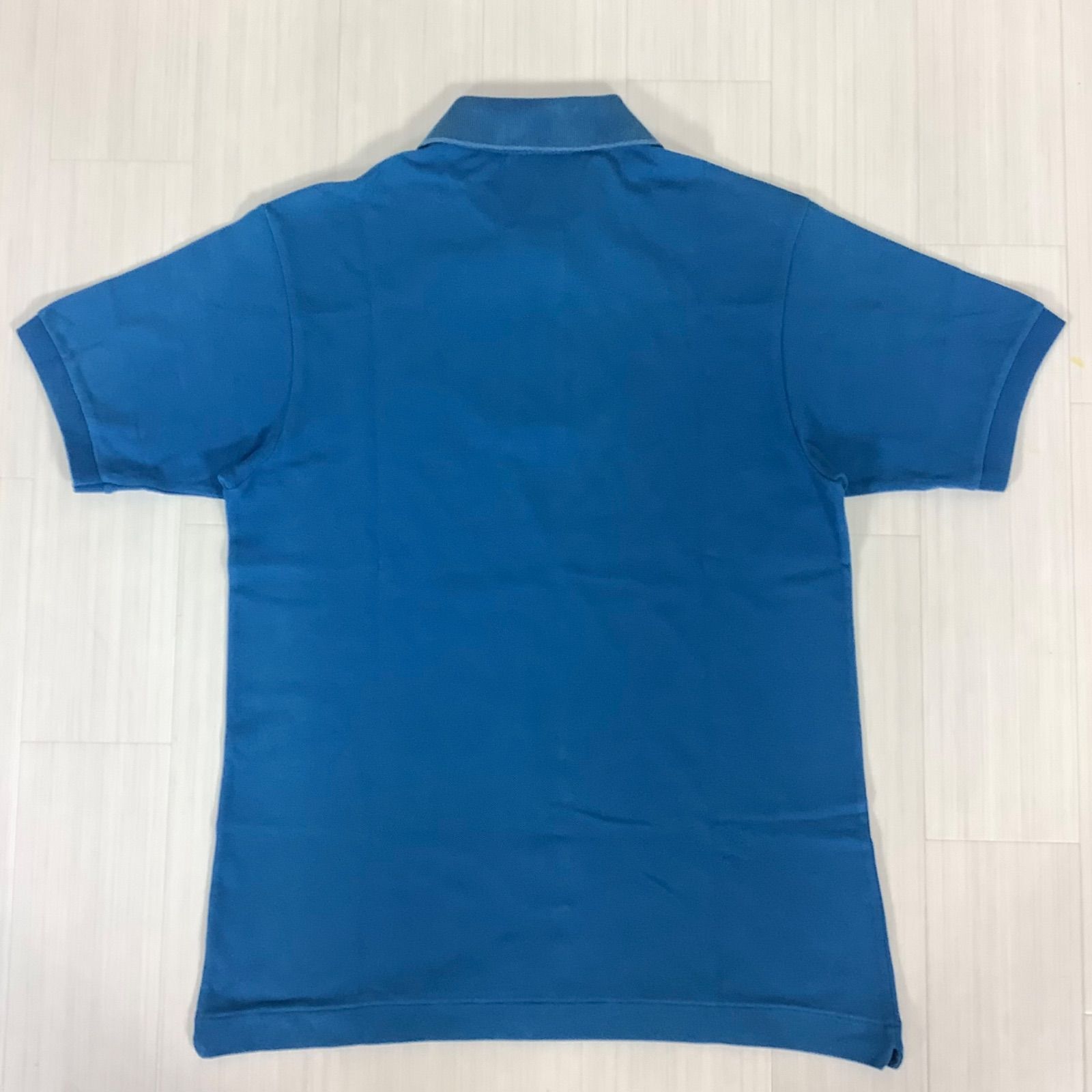 良好 LACOSTE ラコステ L1212 半袖ポロシャツ サイズ3 ブルー 着丈68cm 