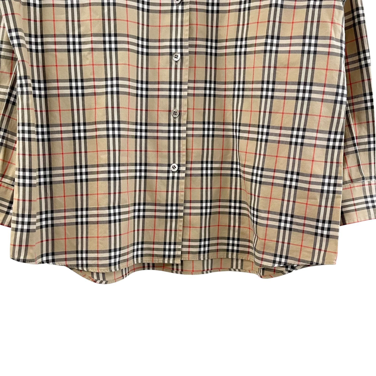 BURBERY バーバリー ノバチェック シャツ ブラウス 長袖 ロゴ 総柄