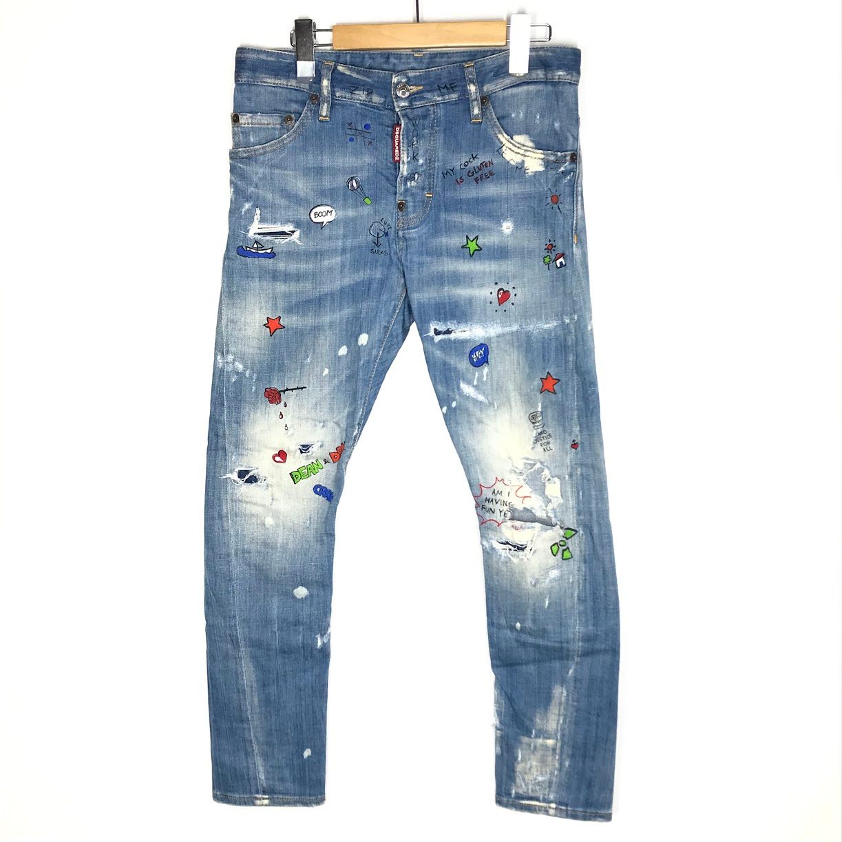 Dsquared2セクシーツイストジーンsize42/デニムパンツ/ディースク 