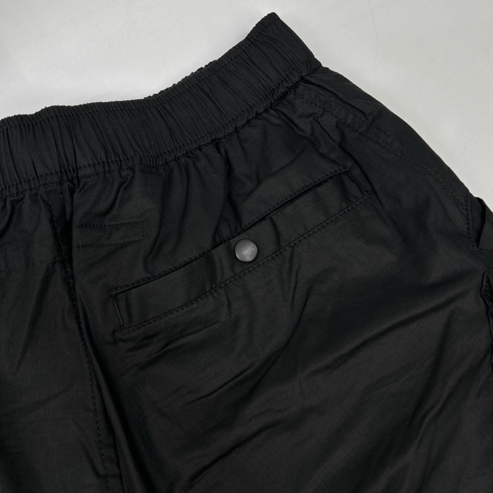 JULIUS ユリウス 22年ﾓﾃﾞﾙ 787PAM3 ﾌﾞﾗｯｸ CROP RIP STOP CARGO SHORTS