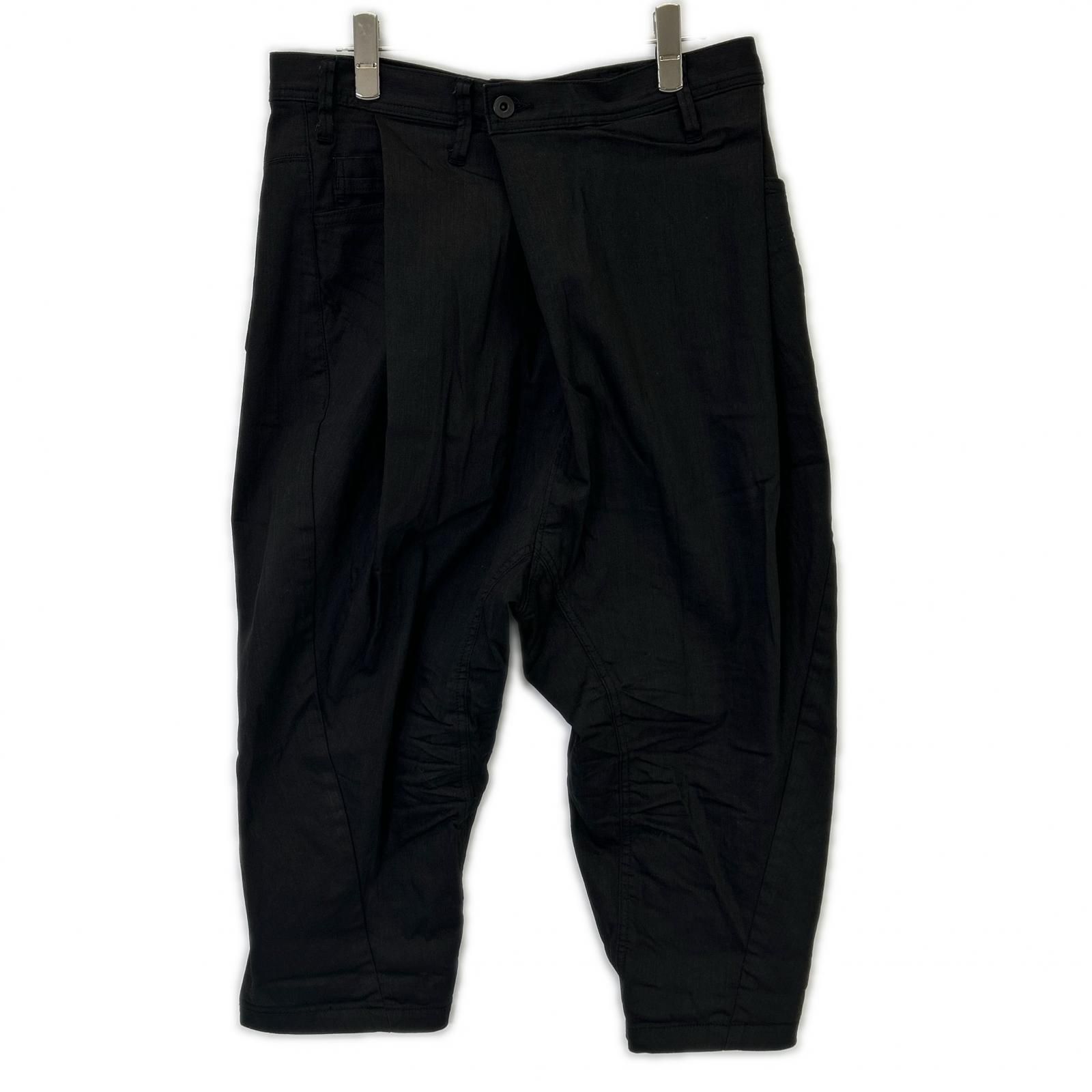 ユリウス　697PAM9 名作シャーリングドレープサルエルパンツ　ブラック JULIUS[ユリウス] / GORDINI Shirring Crotch Pants シャーリング