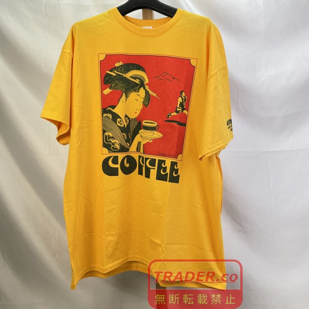 COFFEE BOSS Tシャツ Lサイズ イエロー BOSS（ボス）の「エクスクルーシブ アートワーク インターロック