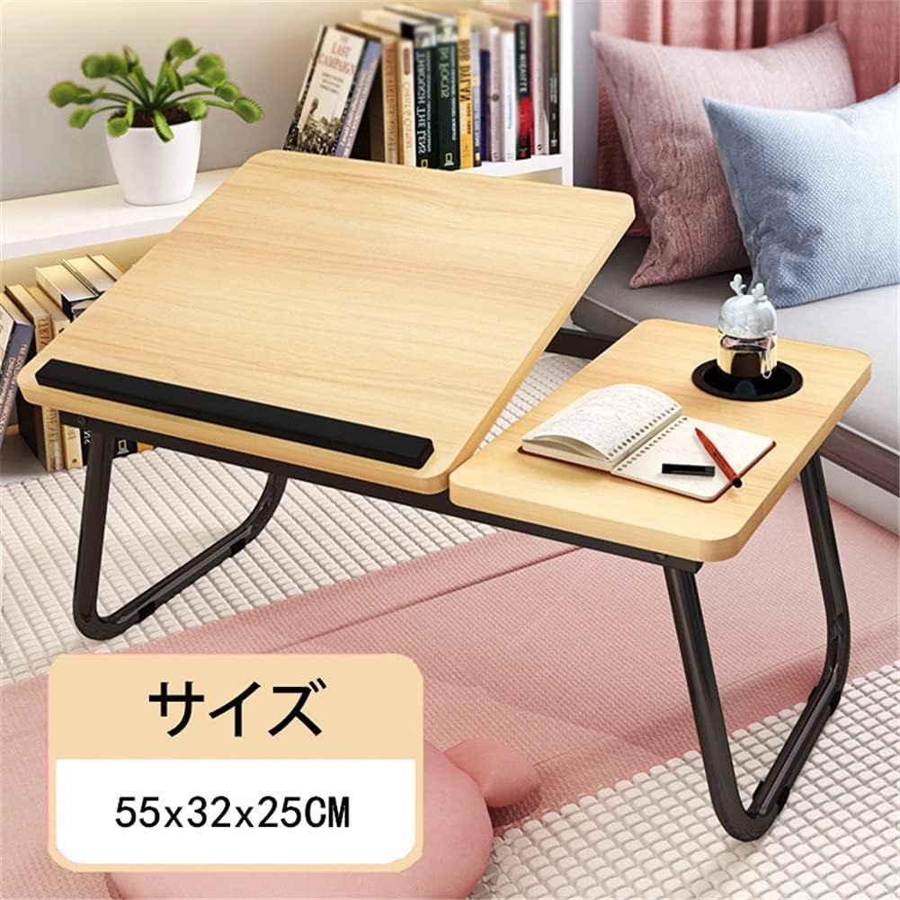 新品・未使用】 折りたたみ ベッドテーブル 色:ブラウン ノート