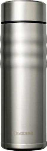 京セラ 水筒 セラミック コーヒー ボトル マグボトル 500ml スクリュー栓 内面セラミック加工 真空断熱構造 保温 保冷 CERAMUG セラマグ シルバー MB-17SSS-AZ
