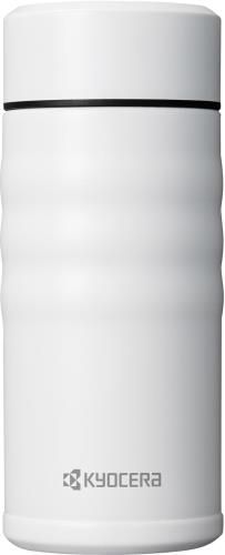 京セラ 水筒 セラミック コーヒー ボトル マグボトル 350ml スクリュー栓 内面セラミック加工 真空断熱構造 保温 保冷 CERAMUG セラマグ ホワイト 白 MB-12SWH-AZ