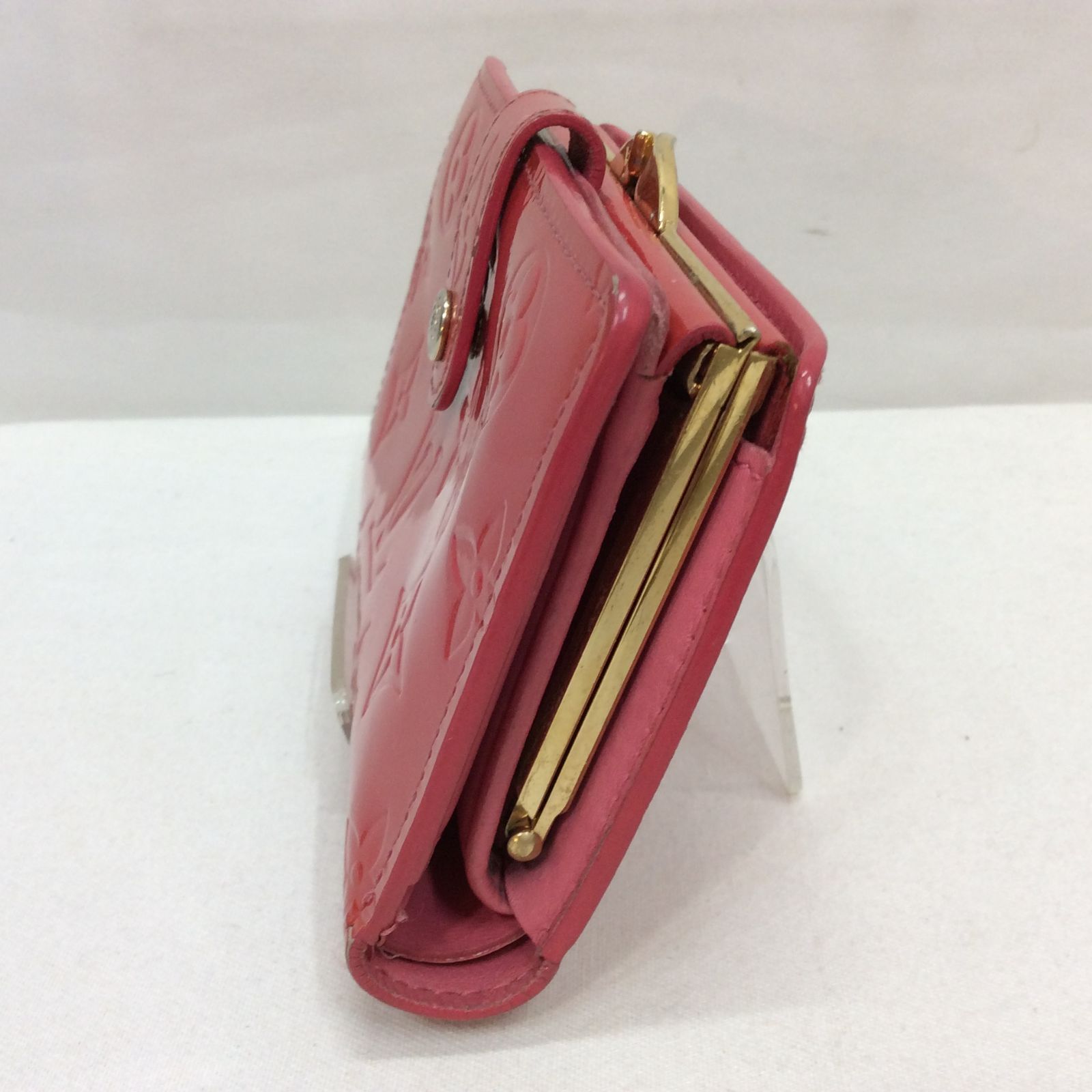 ルイ ヴィトン モノグラム ポルト モネ ヴィエノワ ヴェルニ がま口　折り財布 LOUIS VUITTON ルイヴィトン ヴェルニ ポルトモネ ビエ ヴィエノワ