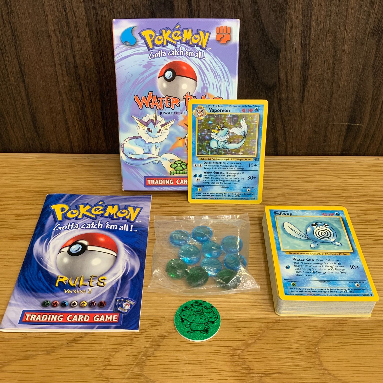 ポケモンカード「Jungle」シリーズWater Blast ※海外版 希少】海外版ポケカ ジャングル 構築済みデッキ「Water Blast」1999年