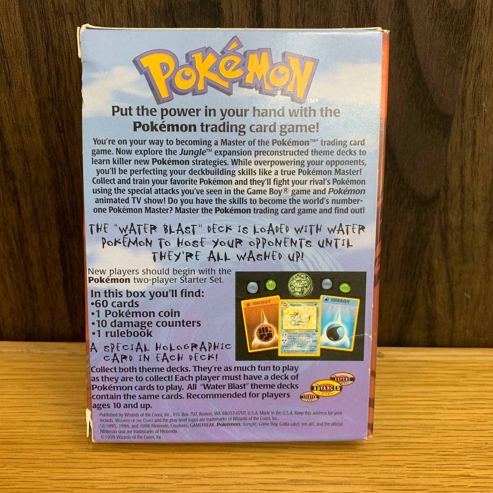 ポケモンカード「Jungle」シリーズWater Blast ※海外版 希少】海外版ポケカ ジャングル 構築済みデッキ「Water Blast」1999年