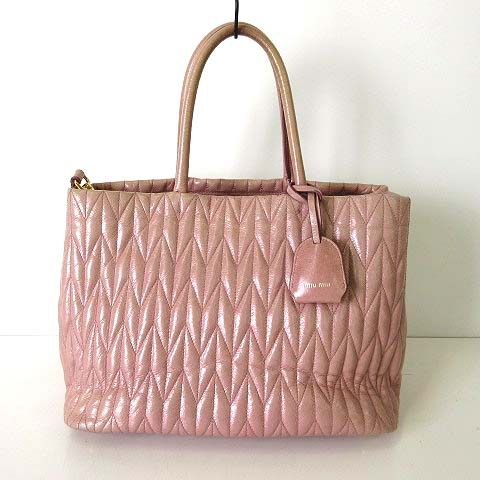 ミュウミュウ miumiu バッグ マテラッセ 2Way レザー トートバッグ