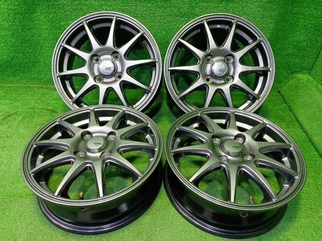 スポルトアベリア 軽 ホイール アルミ ガンメタ 14インチ 4.5J 4穴 4本 100 +45