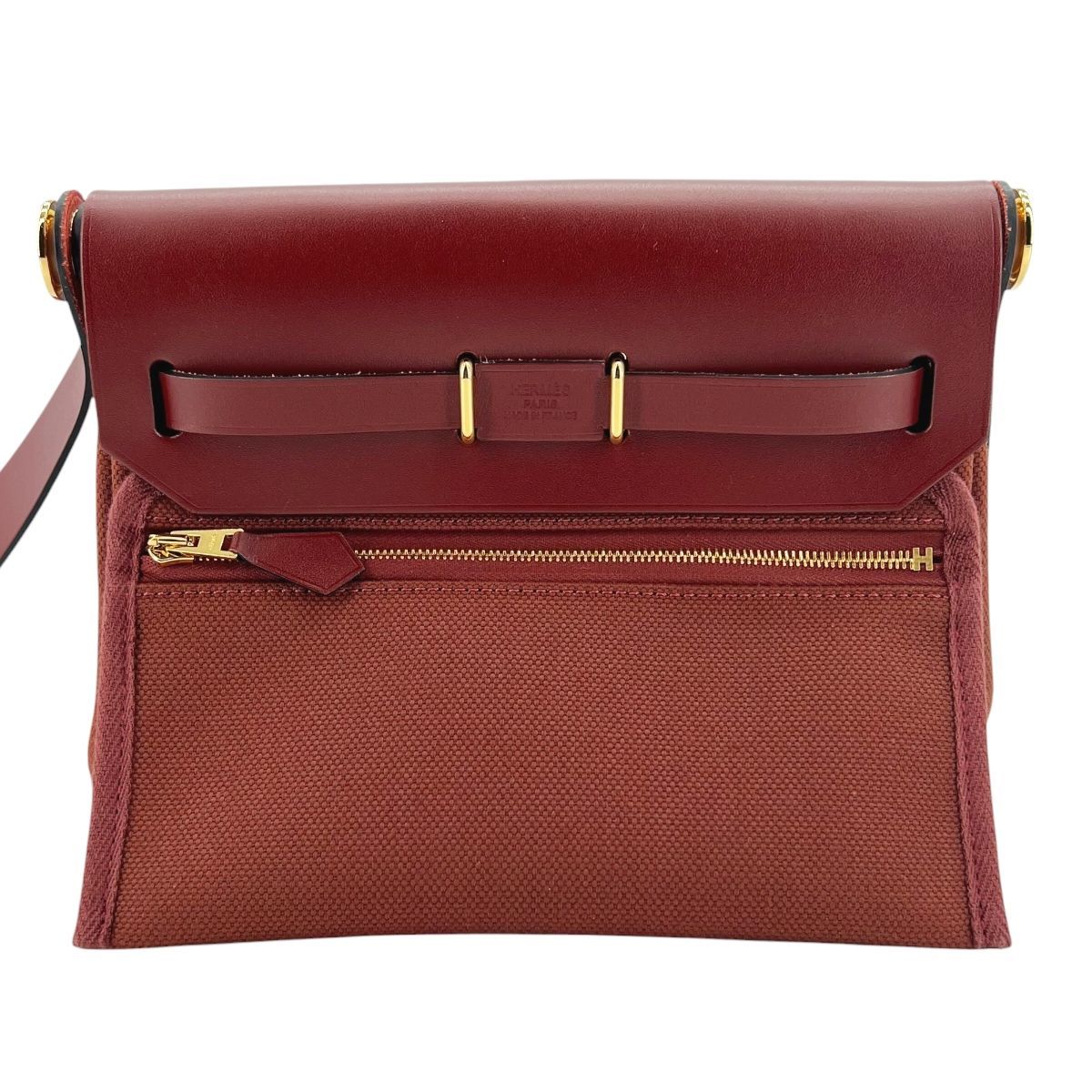 HERMES エルメス エールバッグ ジップ20 ミニ トワルミリタリー 