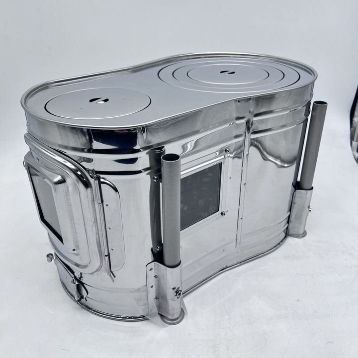 【開封済・未使用品】ホンマ製作所 (HONMA) ステンレス ストーブコンロセット APS-48DX 【煙突径 φ100mm】