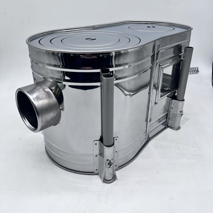 【開封済・未使用品】ホンマ製作所 (HONMA) ステンレス ストーブコンロセット APS-48DX 【煙突径 φ100mm】