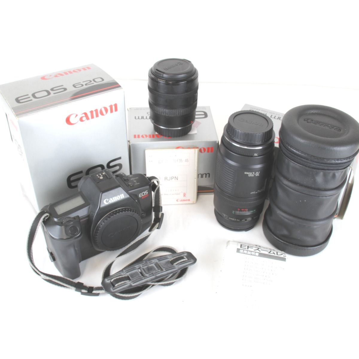 ジャンク『動作未確認』 Canon EOS620 本体/レンズ×2 セット フィルム 