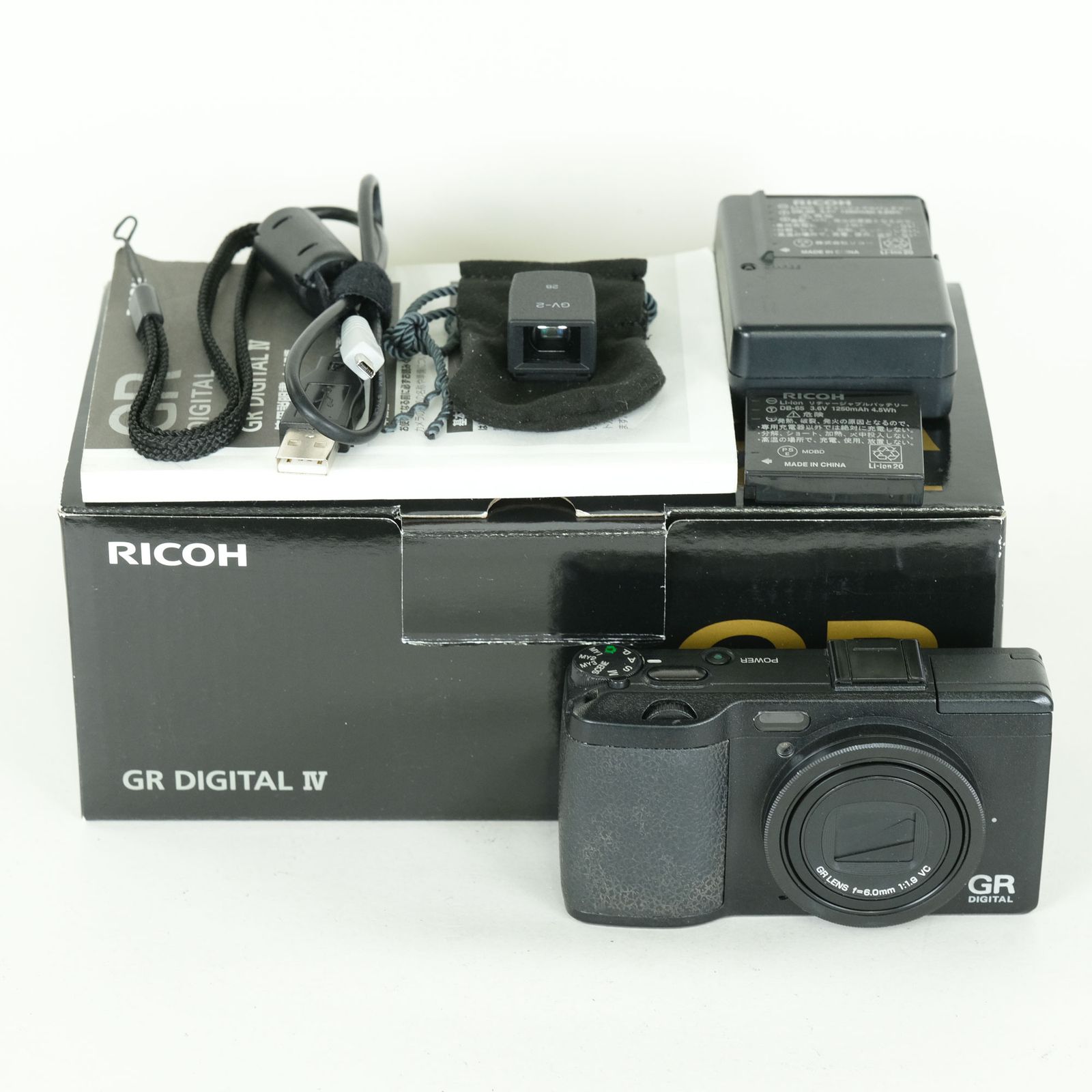 並品 | ミニ外部ビューファインダー GV-2付] RICOH GR DIGITAL IV 