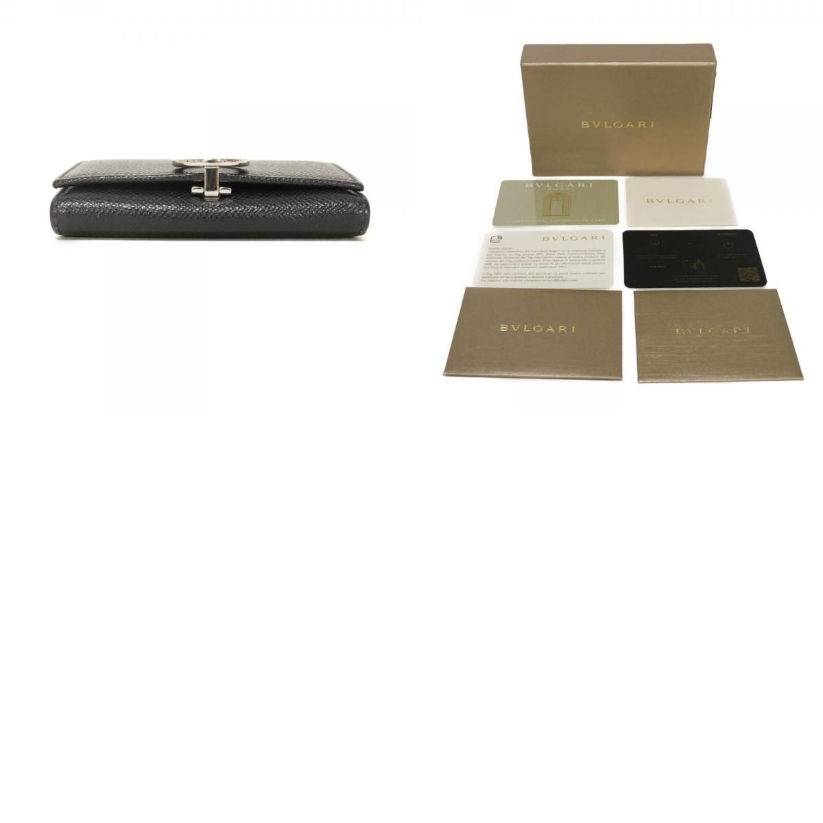 BVLGARI ブルガリ クリップ ビジネス カード ホルダー グレイン カーフ