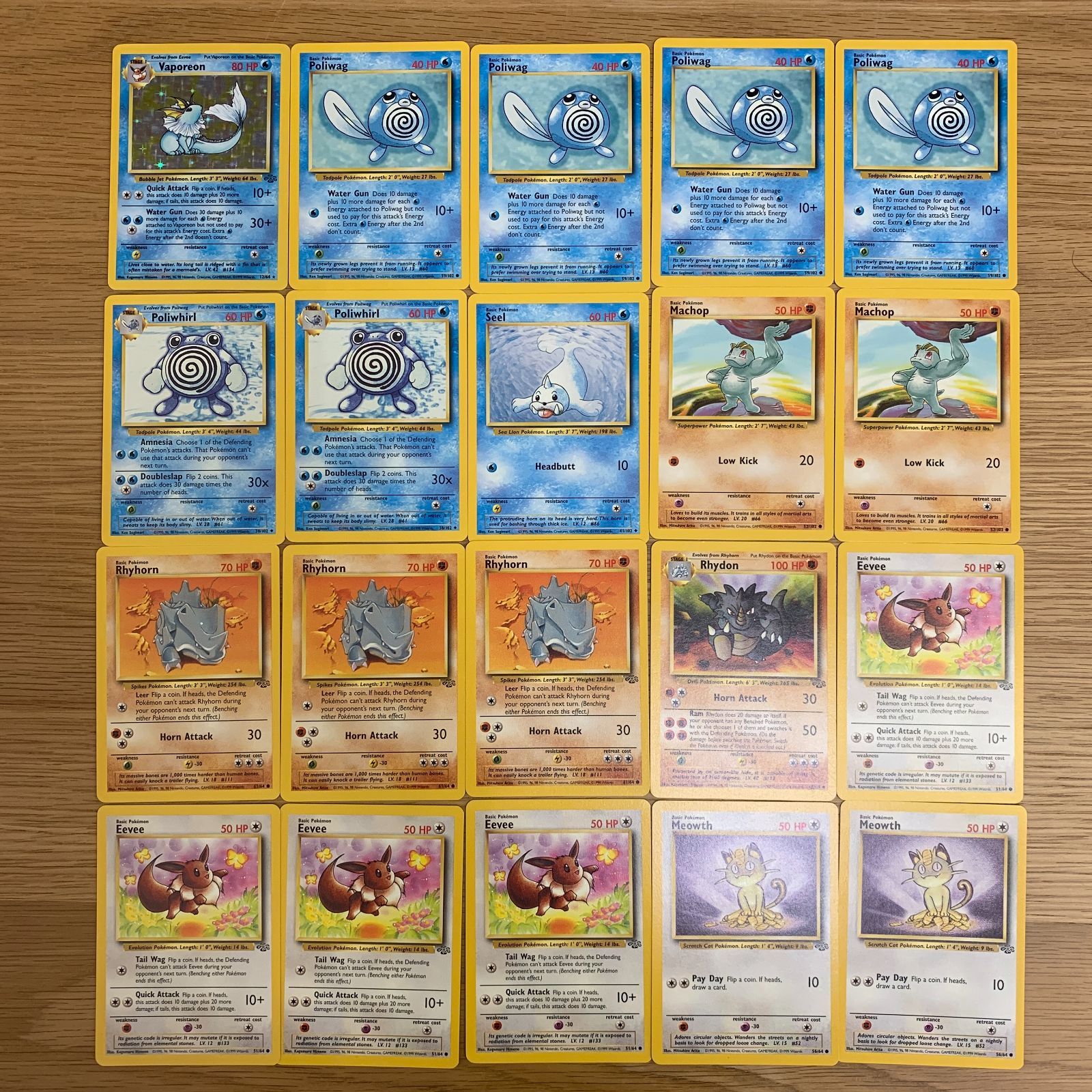 1999年ポケモンカード 英語版 旧裏 Water Blastジャングル まとめ 希少】海外版ポケカ ジャングル 構築済みデッキ「Water Blast」1999年