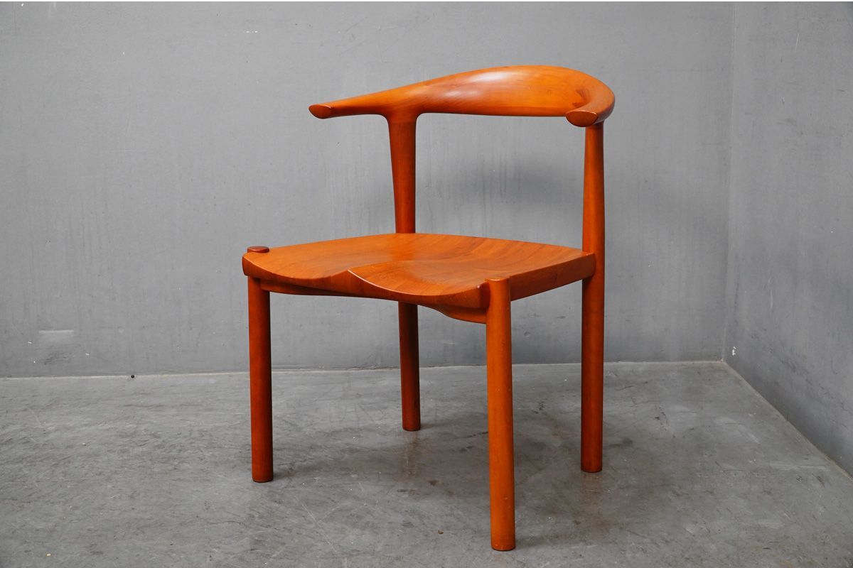 極美品 家具蔵(KAGURA) ARCOⅡ(アルコ2）チェリー無垢材 板座 アーム