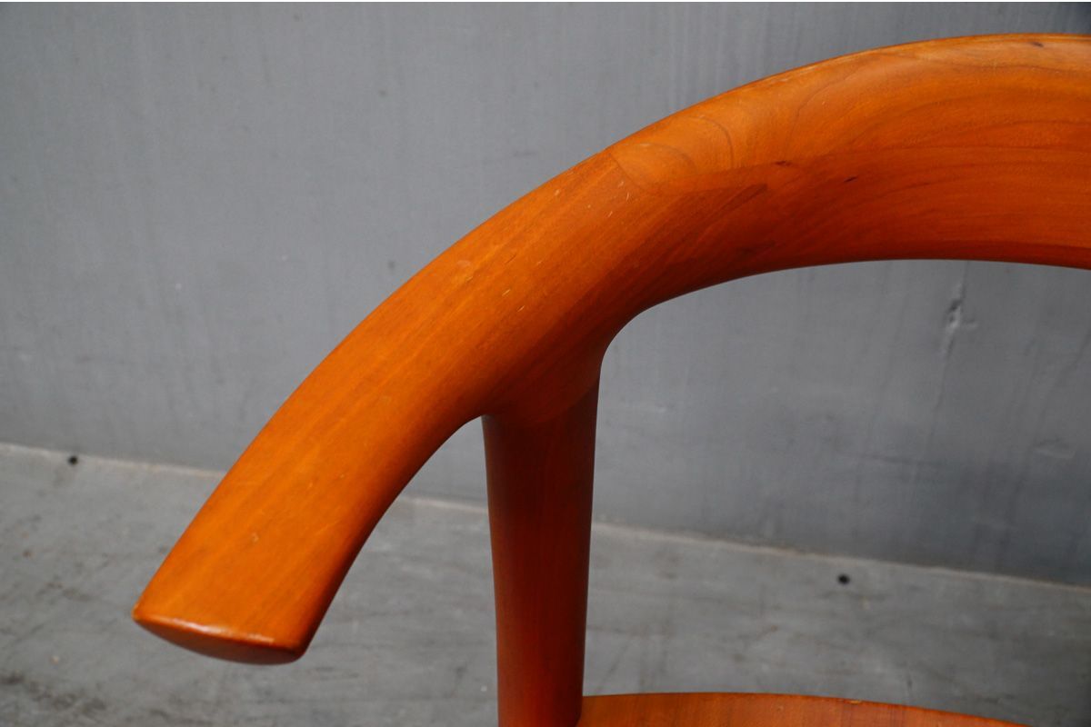 極美品 家具蔵(KAGURA) ARCOⅡ(アルコ2）チェリー無垢材 板座 アーム