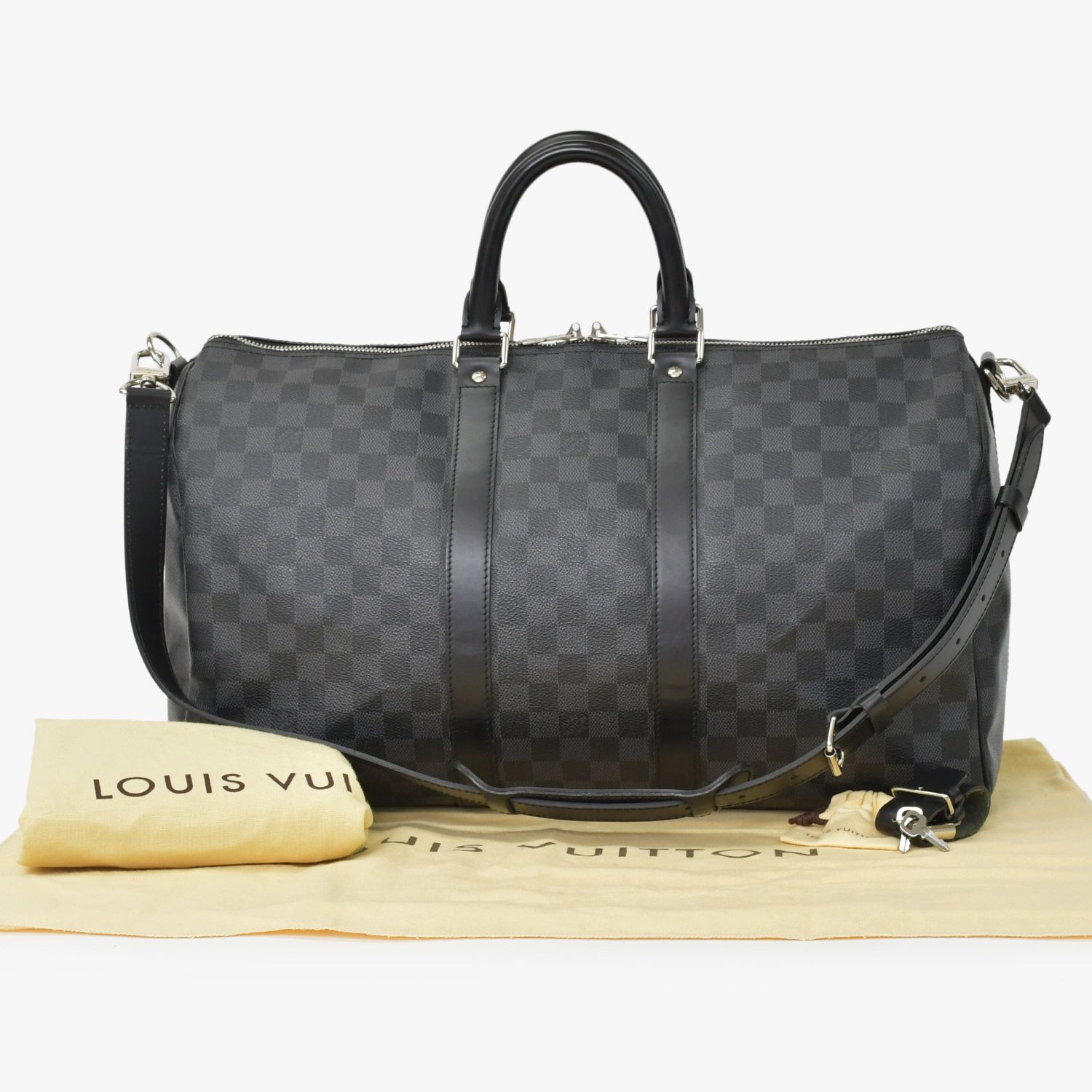 極美品 Keepall ボストンバッグ ブラック 45 極美品 LOUIS VUITTON