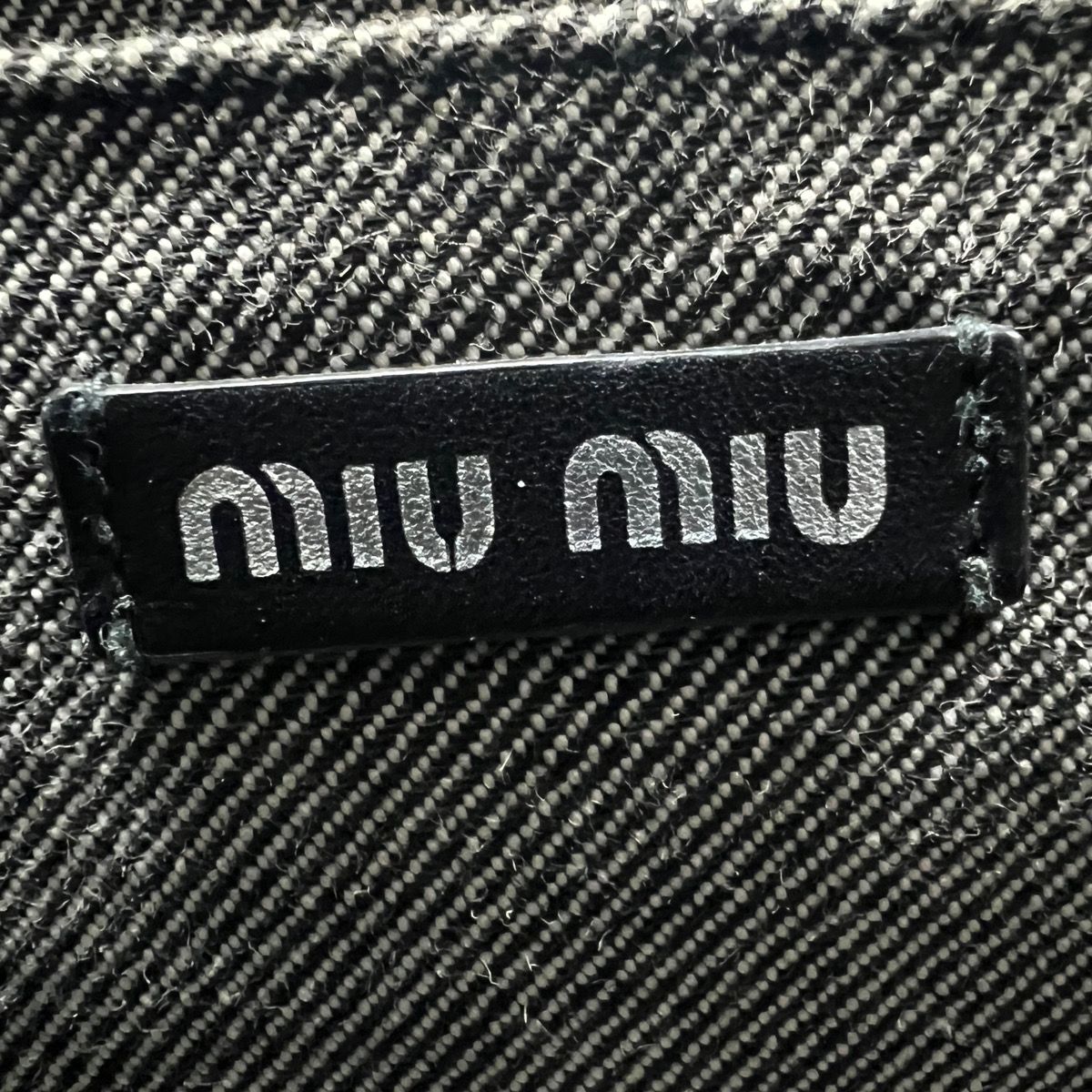 miumiu 希少 ミュウミュウ キャンバス ジャガード ロゴ ミニ 2way 