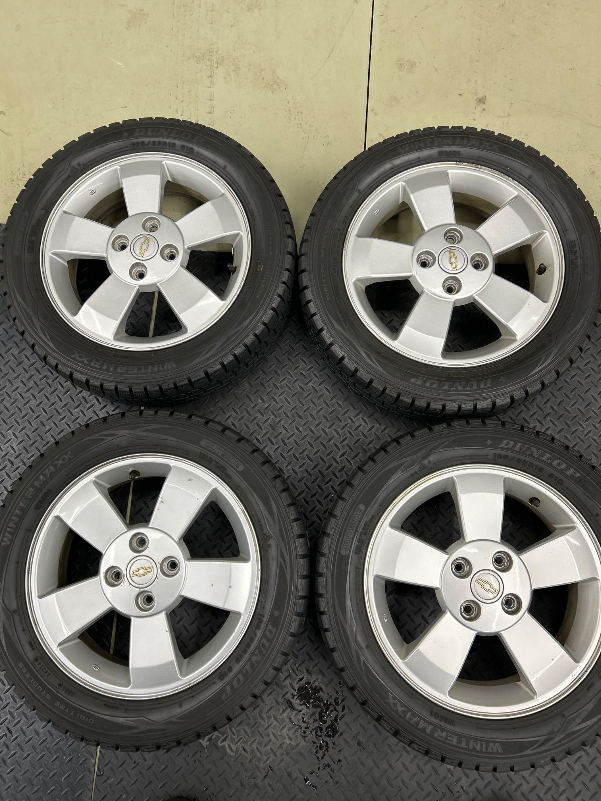 シボレー クルーズ スタッドレス 冬 タイヤ 純正 ホイール セット 165 