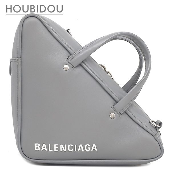 バレンシアガ・ダッフルトライアングルS　２WAYバッグ◇グレー　未使用 BALENCIAGA - バレンシアガ・ダッフルトライアングルS 2WAYバッグ
