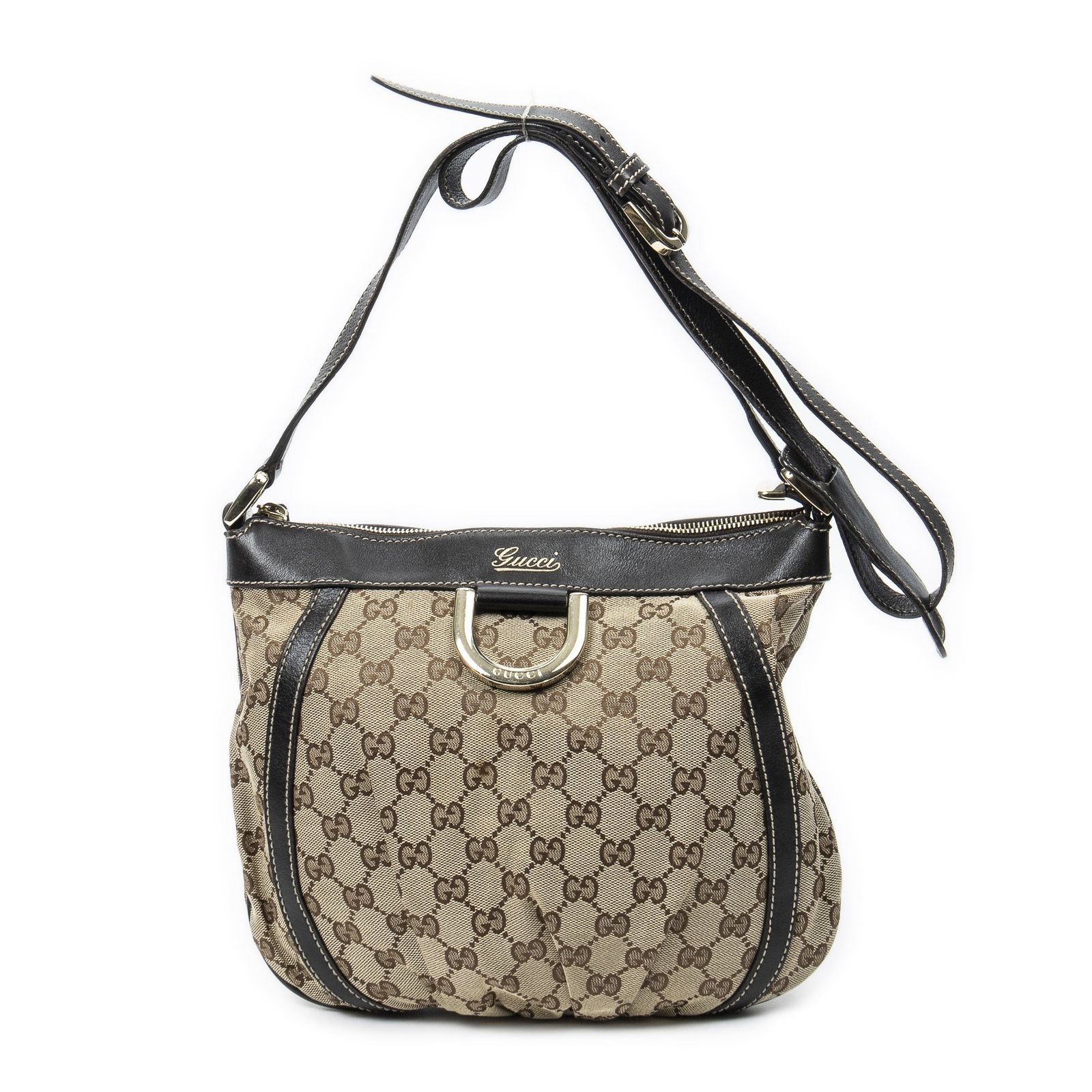 GUCCI グッチアビー ショルダーバッグベージュ/ダークブラウンGG 