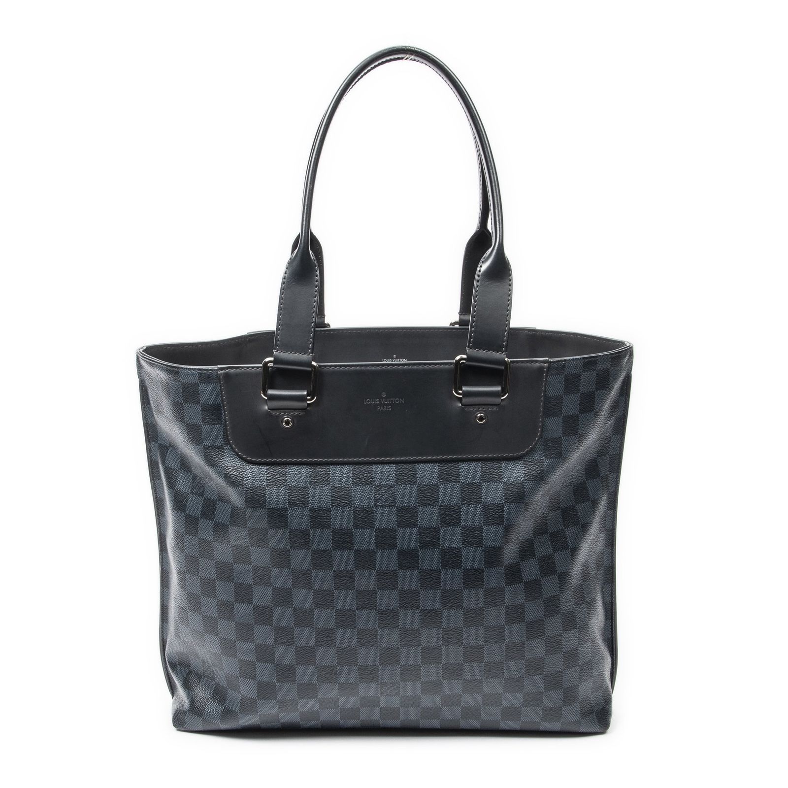 [中古] LOUIS VUITTON ルイヴィトンカバ ヴォワヤージュ黒、ネイビーダミエ コバルトA