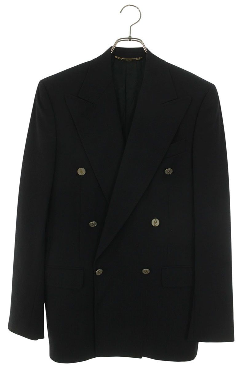 D&G ドルチェ＆ガッバーナ テーラードJK 黒系 46 ドルチェ&ガッバーナDOLCE&GABBANA ウールテーラードジャケット