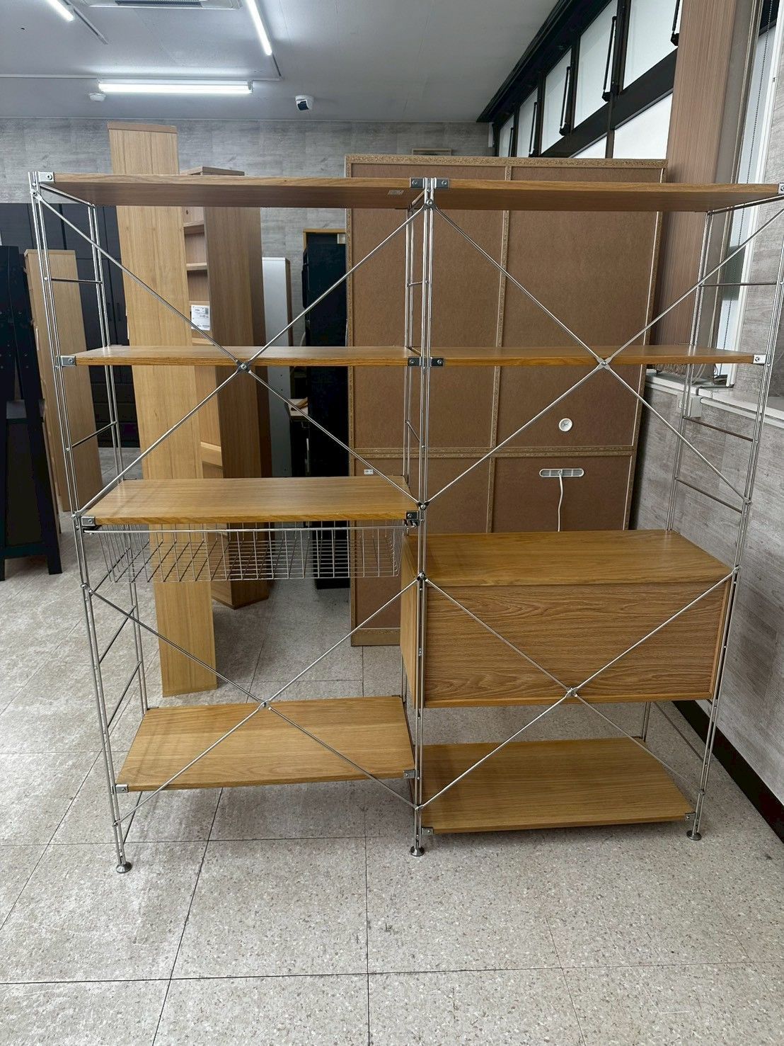 0402-002 ★リユースのサカイつくば店★無印良品ユニットシェルフ J4182【リユースのサカイ柏店】muji無印良品良品計画ステンレス