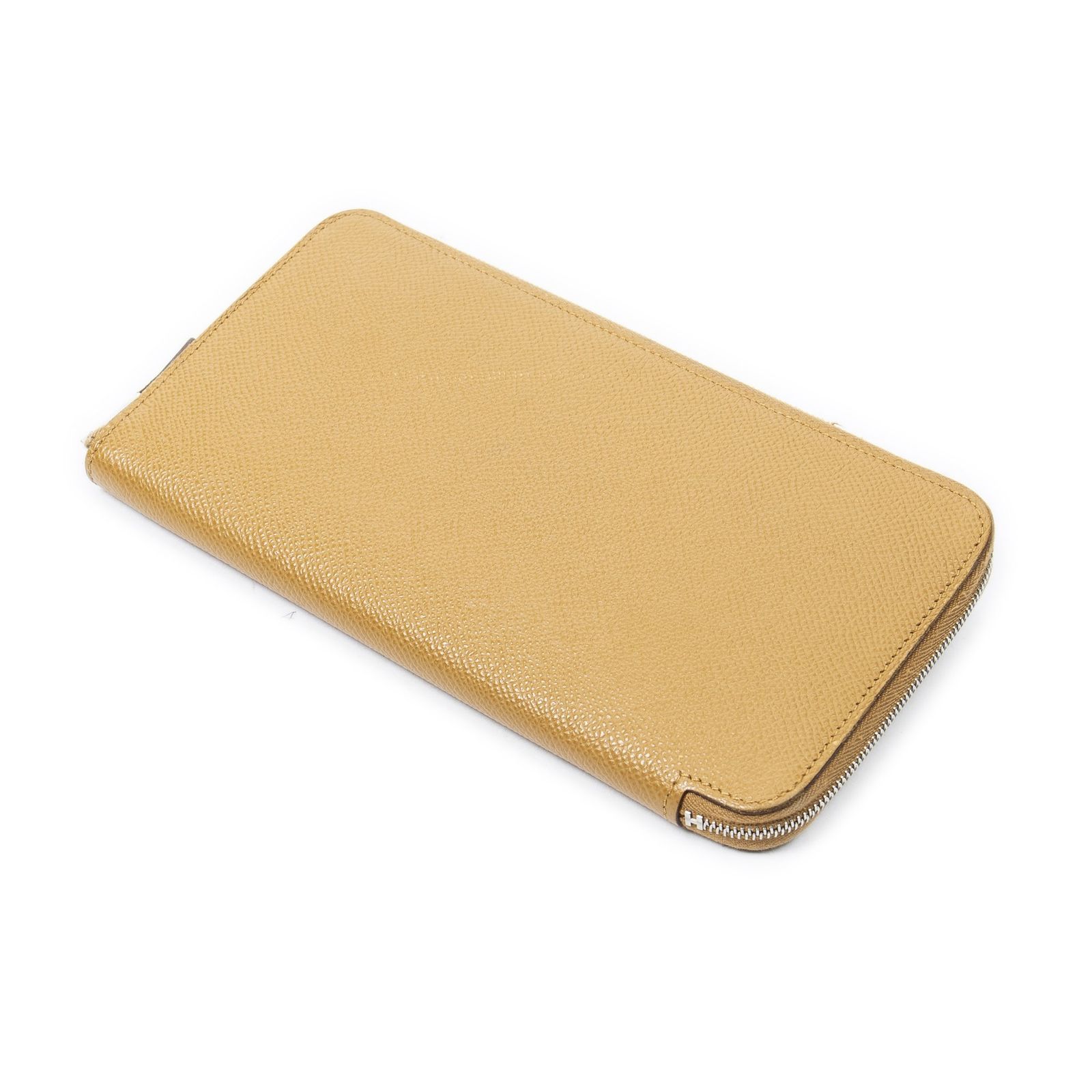 [中古] HERMES エルメスAzap Silk ロング ウォレットタンエプソムレザーA