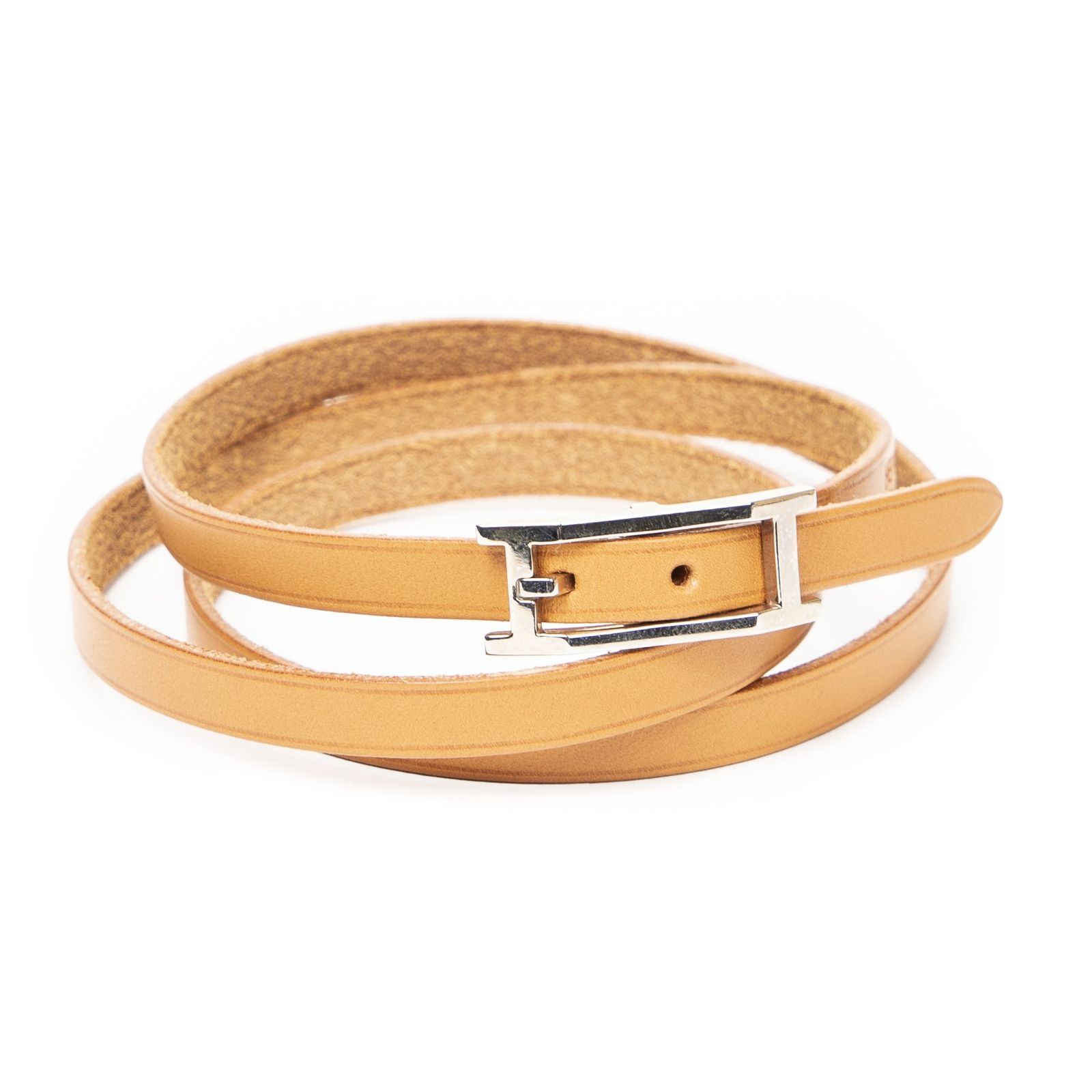 中古] HERMES エルメスビーアピ 3連ブレスレットタンスウイフトレザーA 