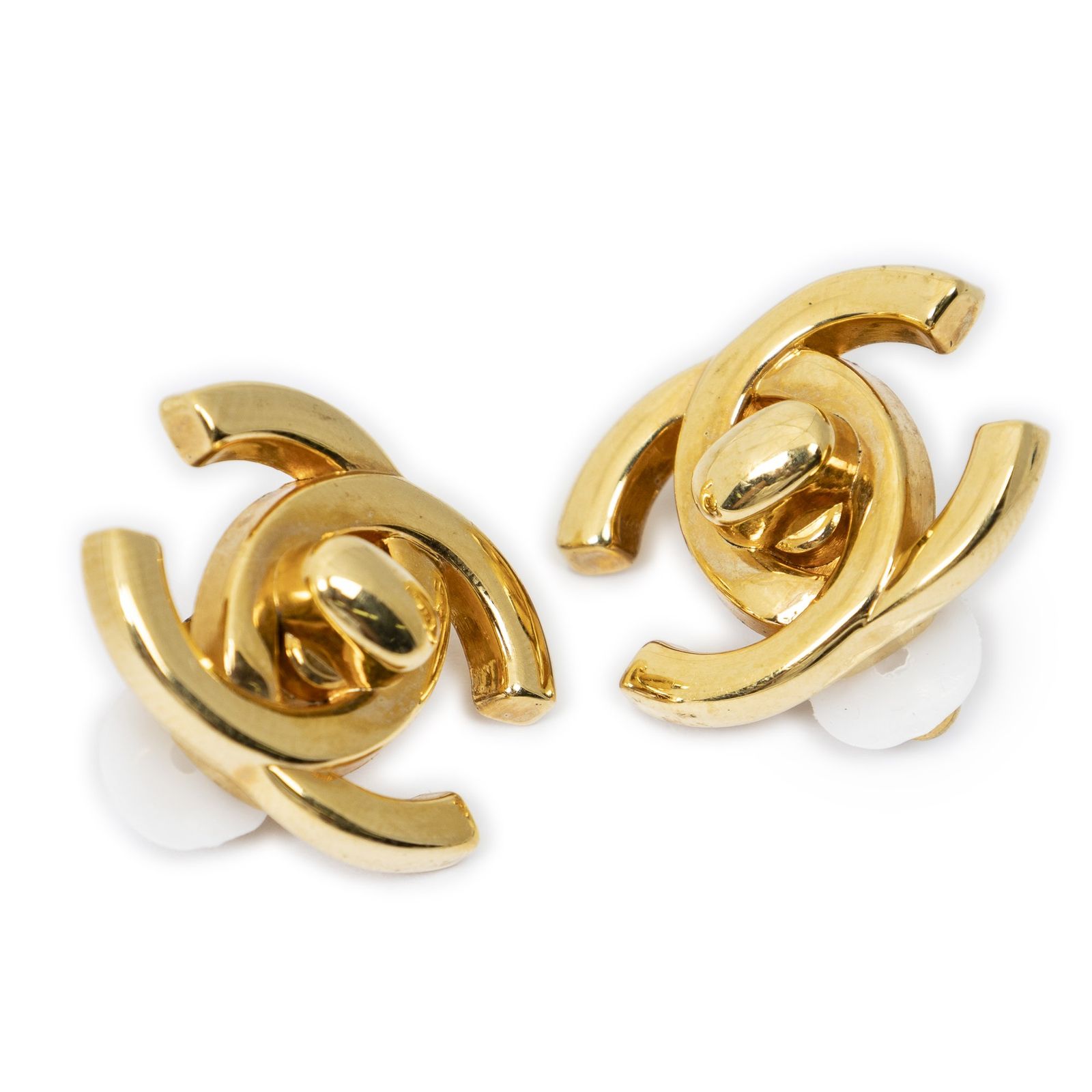 [中古] CHANEL シャネルCC ターンロック クリップオン イヤリング金金メッキA