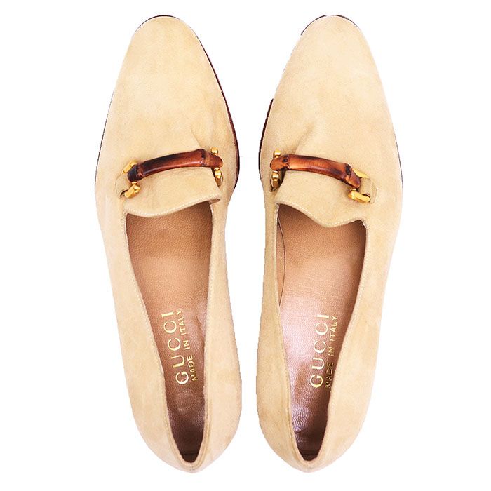 美品 グッチ GUCCI 36 1/2 23.5 スエード ローファー バンブー SALE【美品】GUCCI グッチ ローファー サイズ 36 レディース バンブー