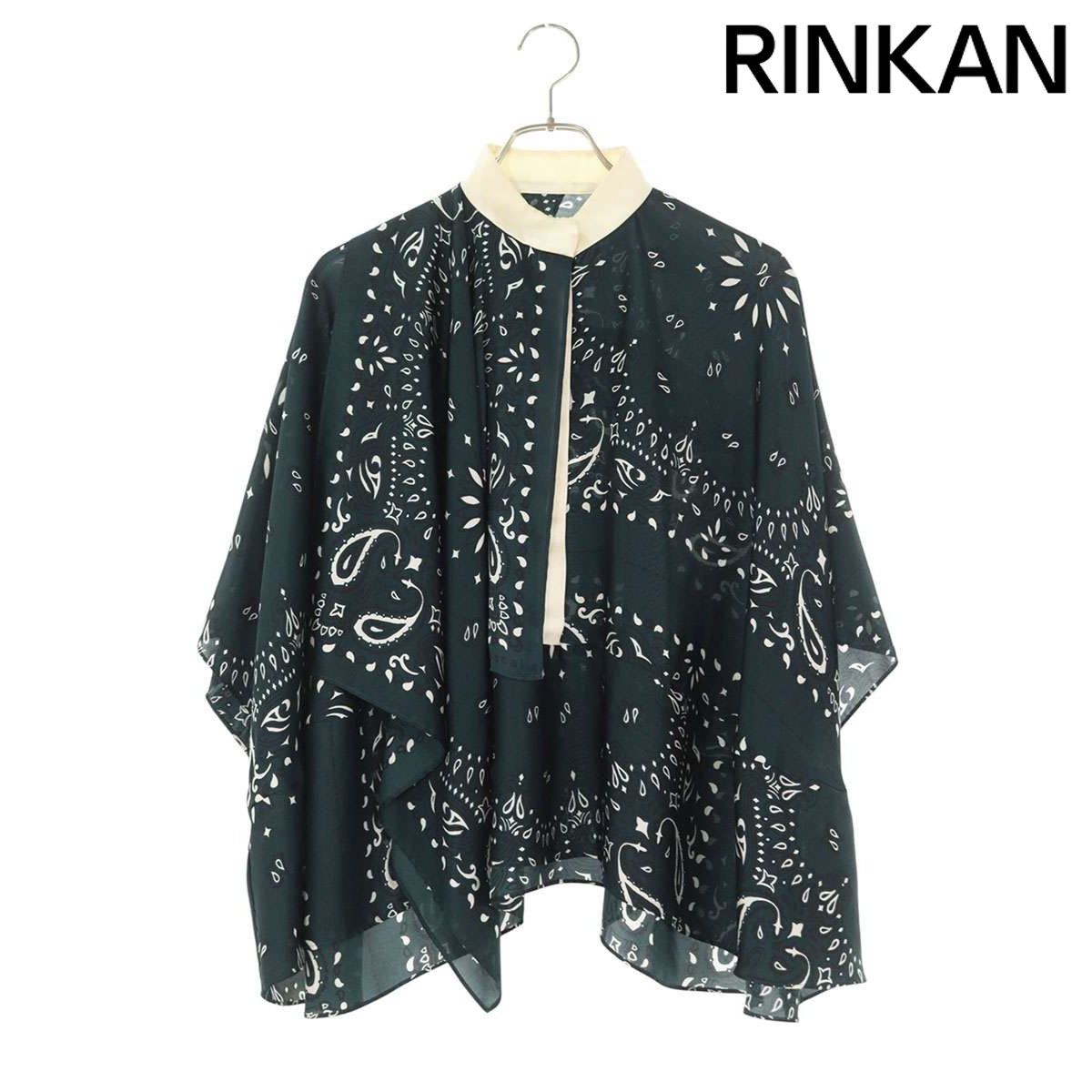 【美品】  sacai / サカイ | Bandana Print Pullover プリント シャツ ブラウス | 2 | ブラック/ホワイト | レディース sacai - sacai / サカイ | Bandana Print Reversible Pullover