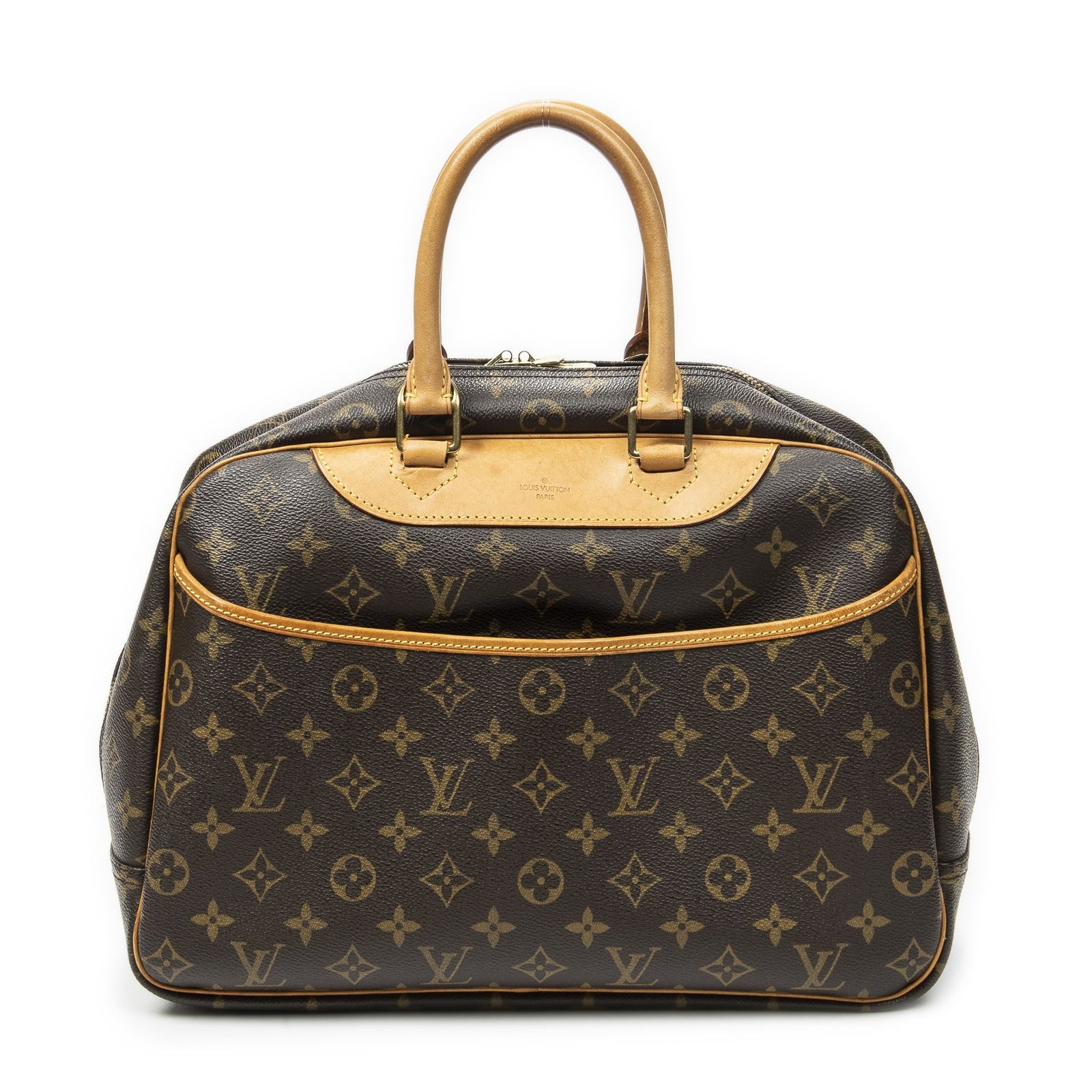 [中古] LOUIS VUITTON ルイヴィトンドーヴィル茶色モノグラムキャンバスAB