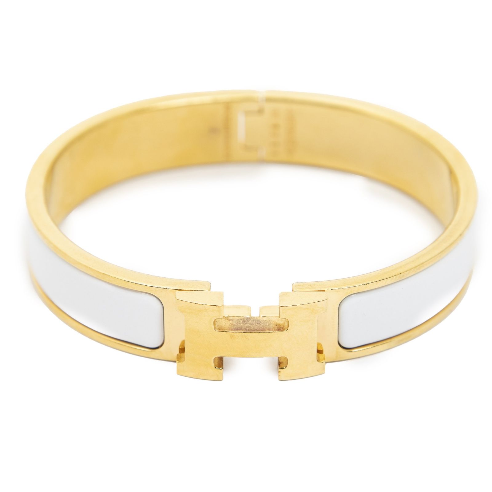 [中古] HERMES エルメスクリック・クラックH ブレスレット白金メッキA