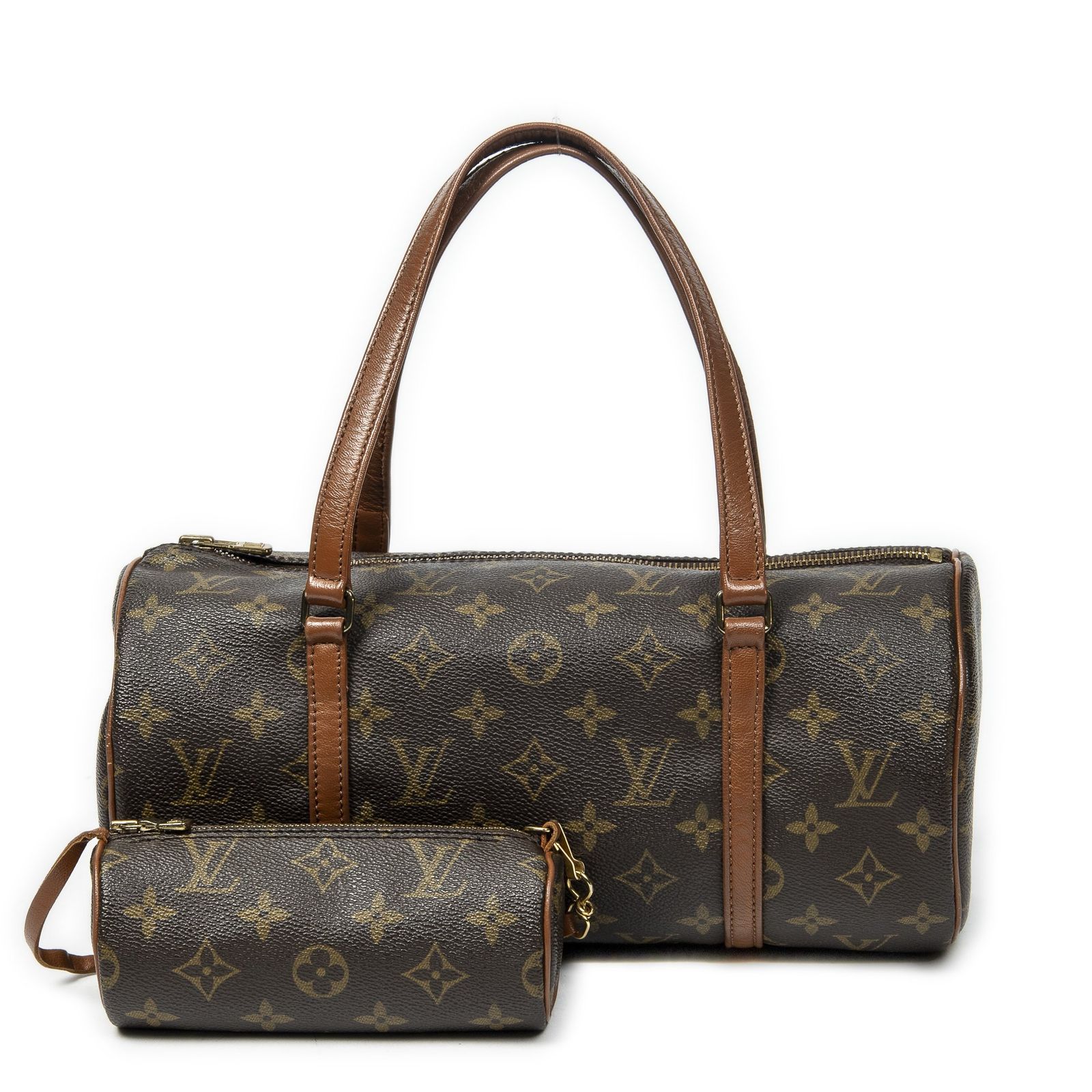 [中古] LOUIS VUITTON ルイヴィトンパピヨン茶色モノグラムキャンバスAB