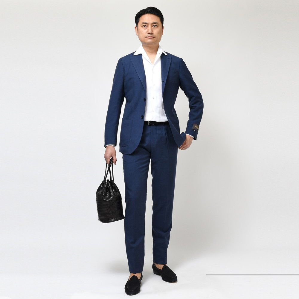 40%OFF】46サイズ guji（グジ） ウールリネンソリッド3Bジャケット 
