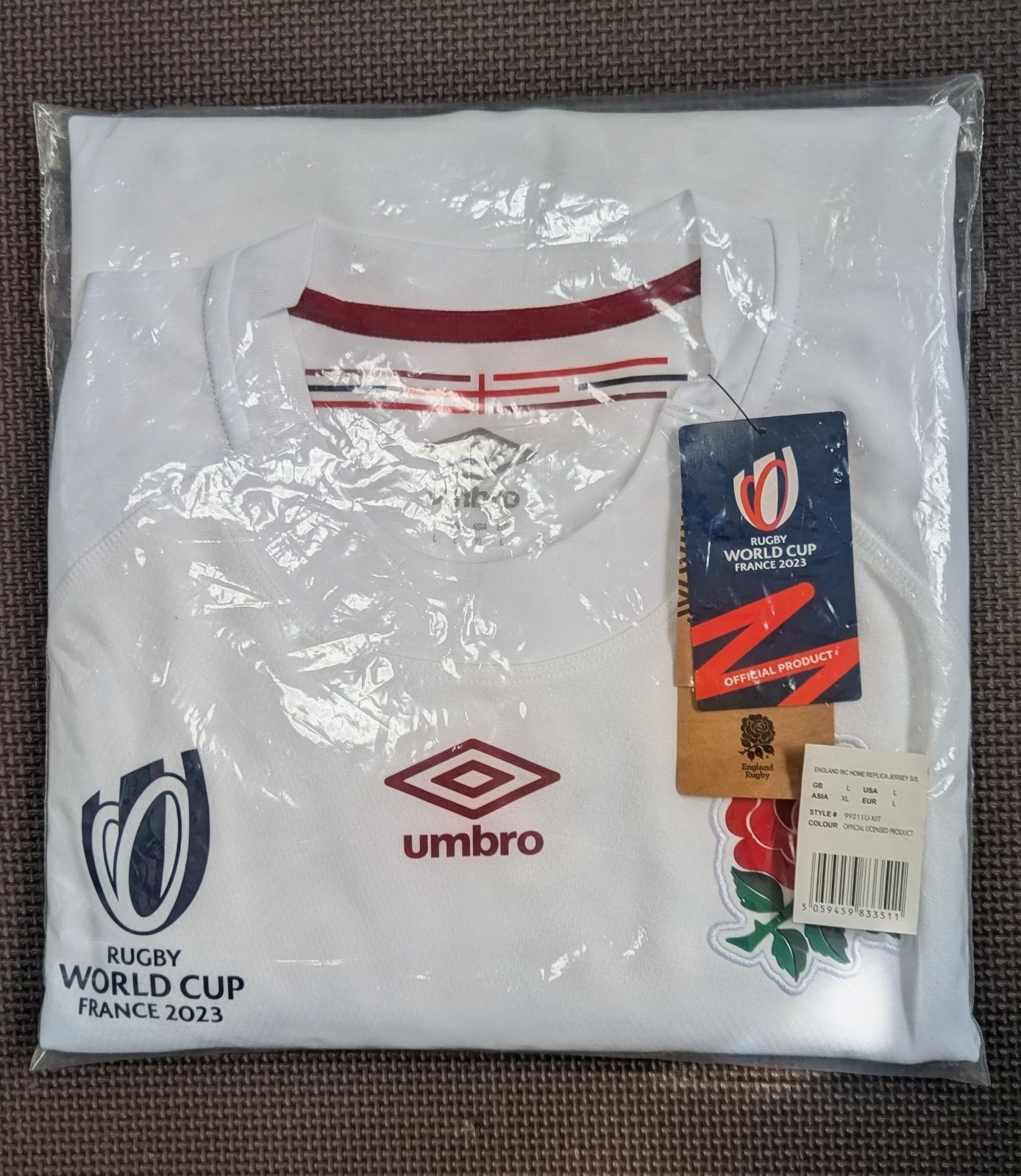 希少【新品】ラグビーW杯2023 イングランド代表ジャージ L/XXL