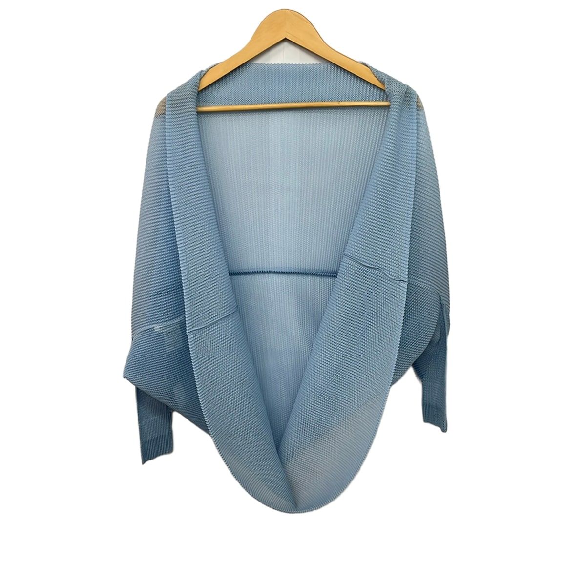 PLEATS PLEASE ボリュームスリーブ カーディガン メッシュ PLEATS PLEASE(プリーツプリーズ) カーディガン レディース美品