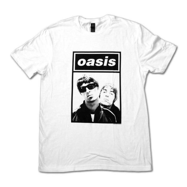 Oasis バンドTシャツ オアシス Noel & Liam Boxed Photo WHITE L